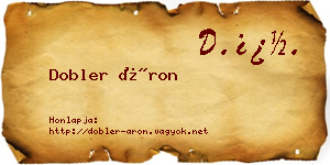 Dobler Áron névjegykártya